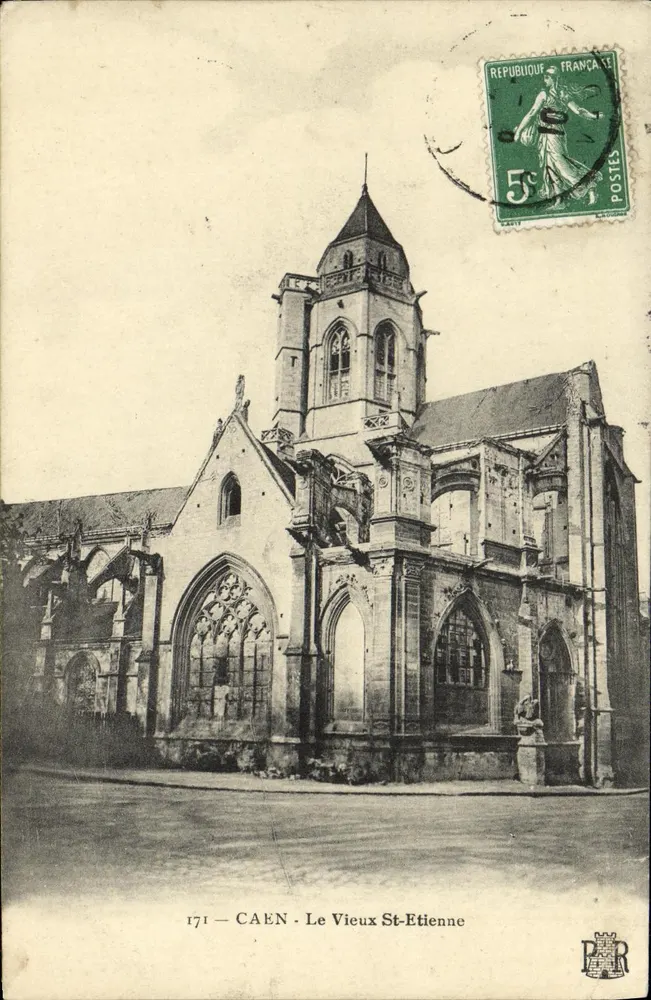 Caen — Le Vieux St-Etienne (église ruinée) — éditeur P.R. n°171 - Frente