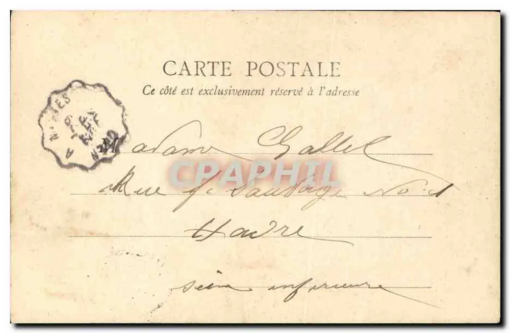 Caen — Antiga Igreja de São Etienne — B. F., Paris - Verso