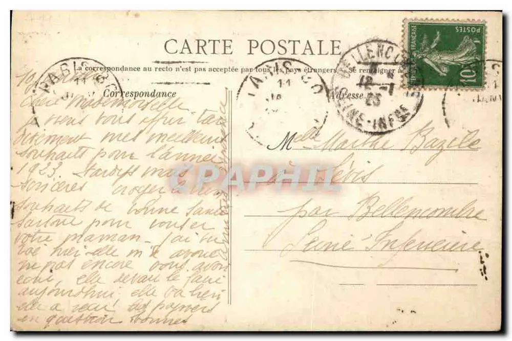 Interior da Igreja de São Etienne — Caen — Coleção 119 - Verso