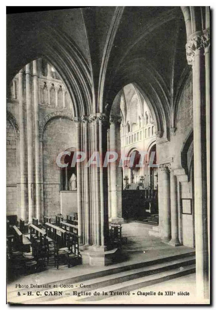 Kirche der Dreifaltigkeit - Kapelle des 13. Jahrhunderts — Caen — Photo Delassale et Coron - Vorderseite