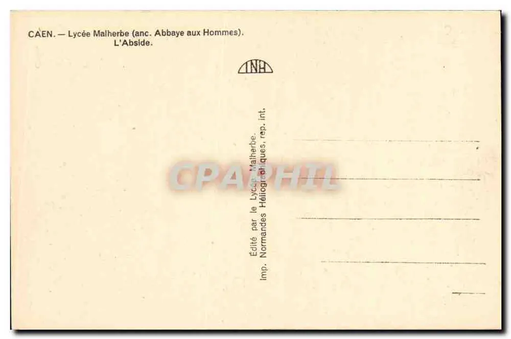 Caen — Lycée Malherbe (antiga Abadia dos Homens) — A Abside - Verso