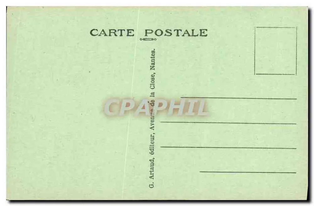 CAEN — Interior de la Abadía de los Hombres — G. Artaud, n° 1449 - Reverso