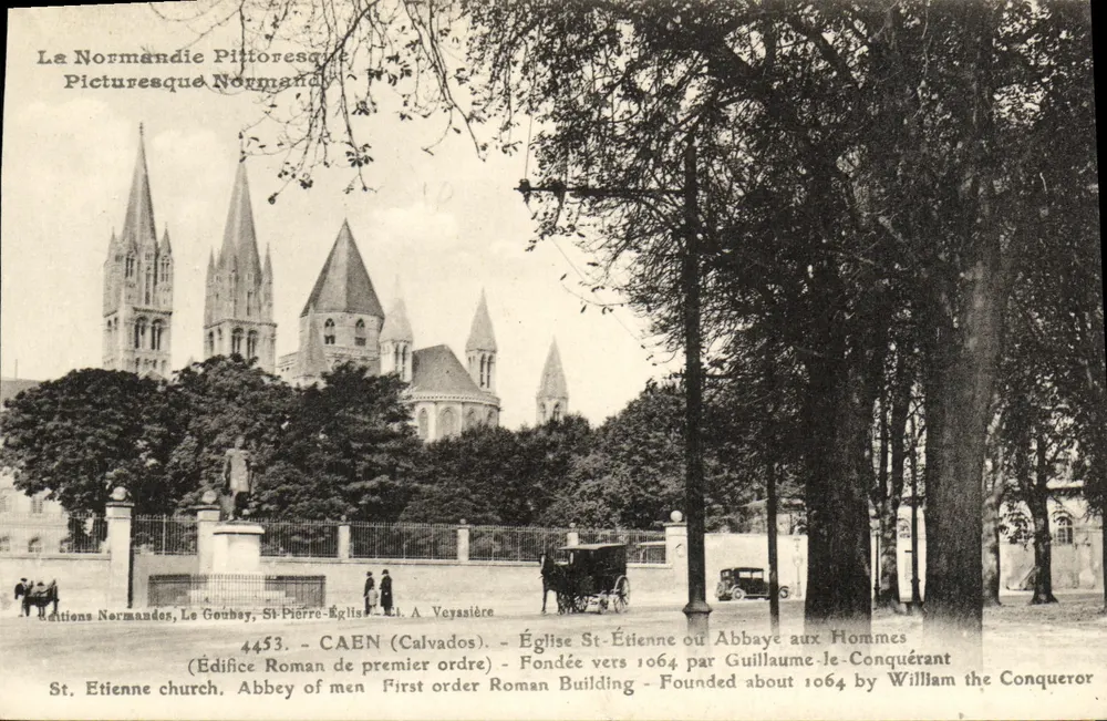 Kirche Saint-Étienne in Caen — Abtei der Männer — gegründet um 1064 von Wilhelm dem Eroberer - Vorderseite