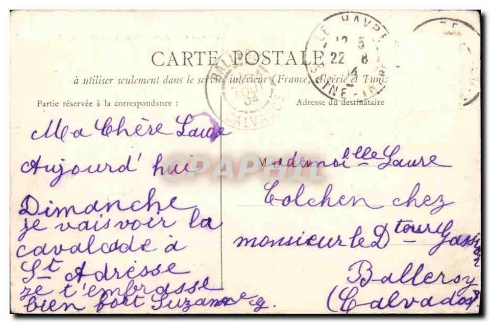 Caen — Abside de São Etienne — E. F. n° 343 - Verso