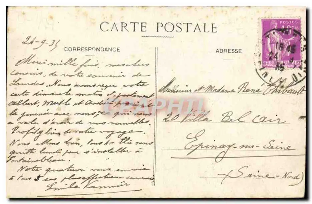 Caen — Abside da abadia dos Homens — editor desconhecido, n°3 - Verso