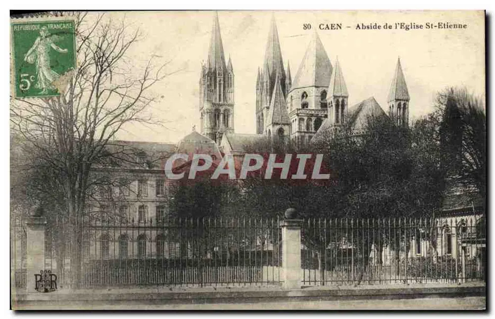 CAEN — Abside da Igreja de São Etienne — Editor não identificado, n° 80 - Frente