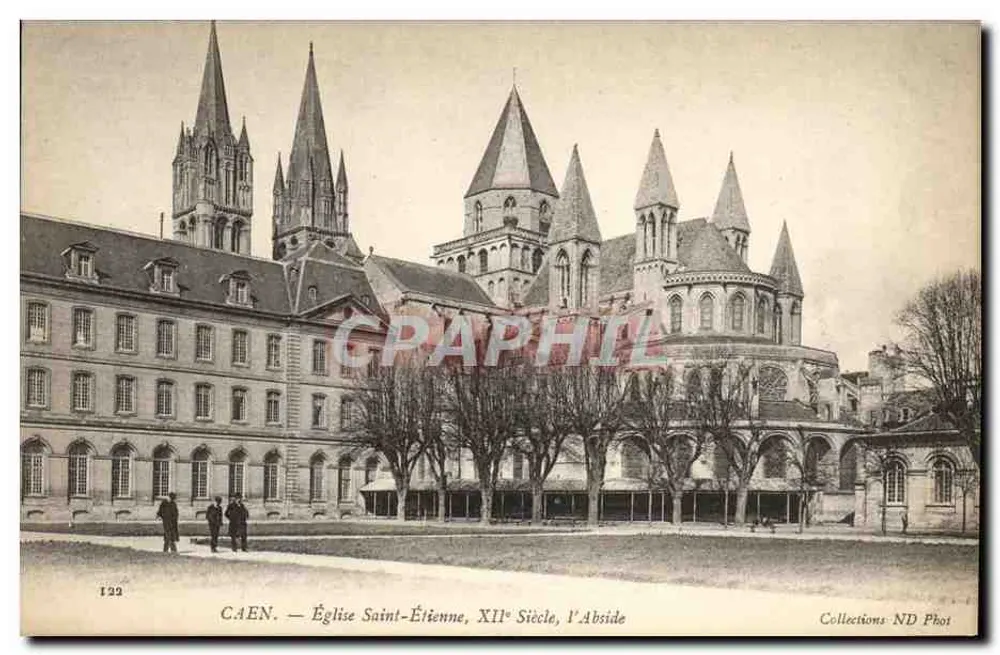 Caen — Igreja de São Etienne, Século XII, a Abside - Frente