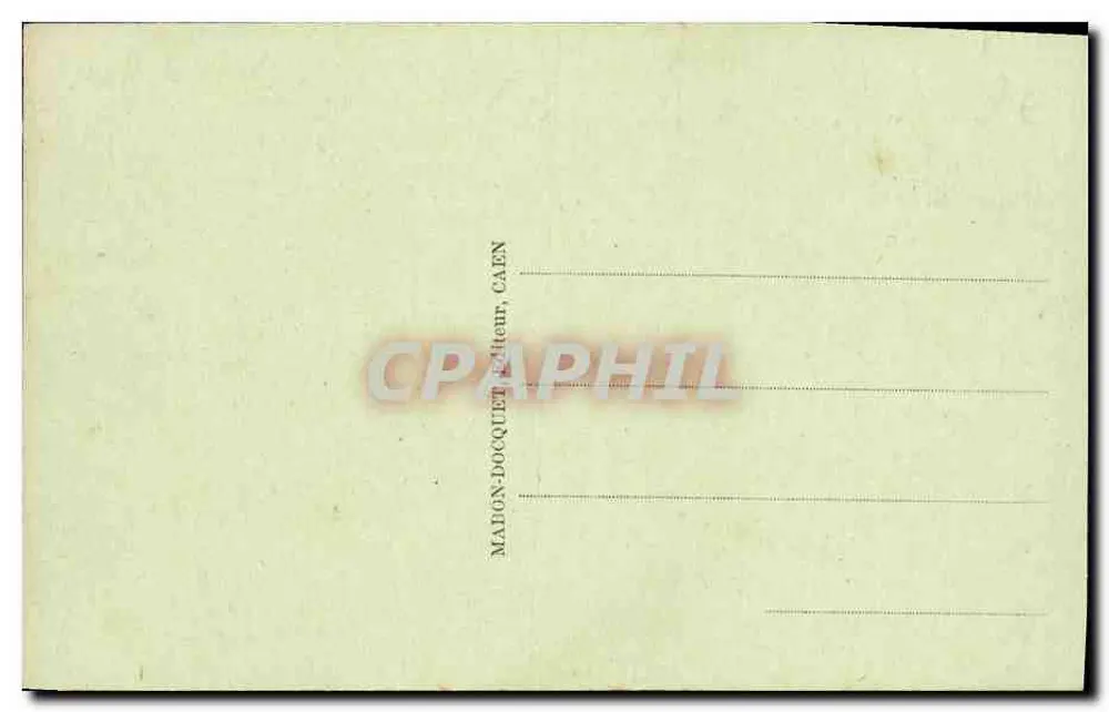 Caen - Kirche Saint-Gilles — Ansicht des Gebäudes mit dem Schieferdach-Giebel — Verlag MABON-DOCQUET, CAEN, Nr. 12 - Rückseite