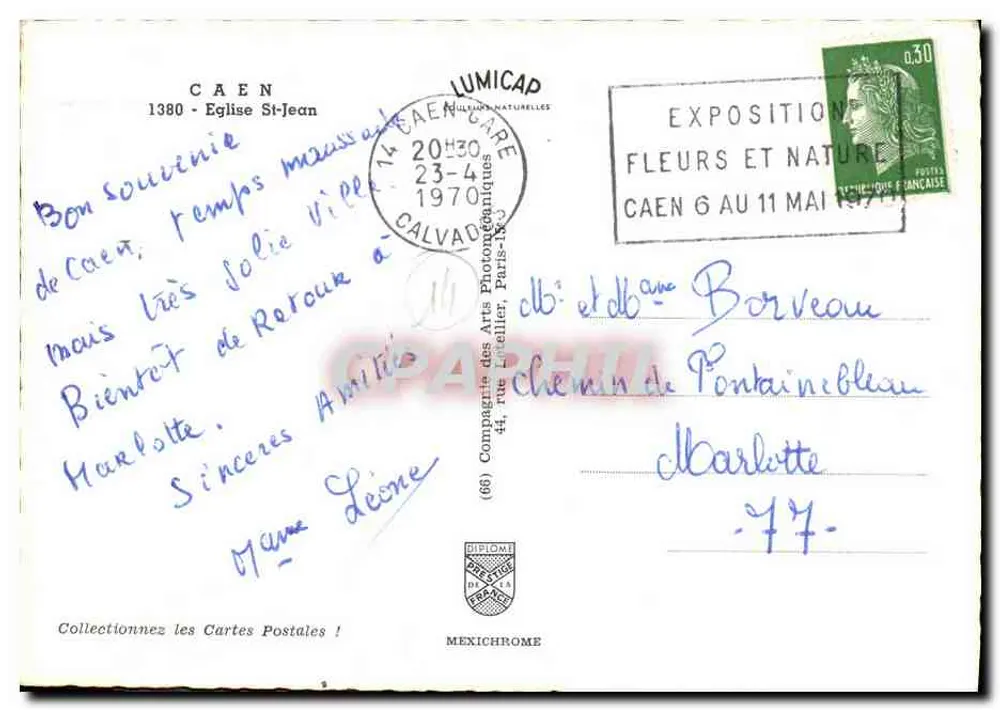 Kościół św. Jana — Caen — wydawca Lumicap - Rewers