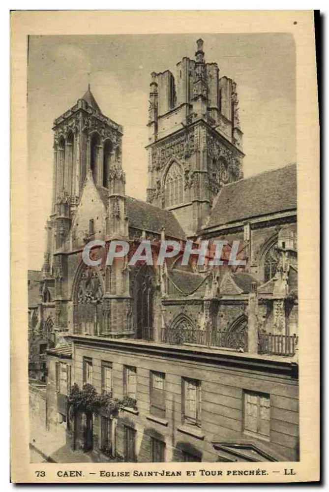 Caen — Igreja de São João e Torre Inclinada — LL - Frente