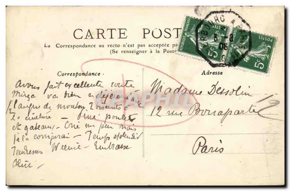 Kościół w Vaucelles — Caen — Wydawnictwo P. R. nr 47 - Rewers