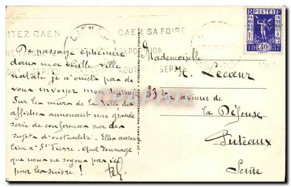 Caen — A Igreja de São Pedro — LL. — Craphil, n°115 - Verso