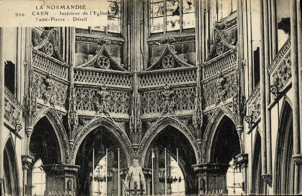 Caen - Innenansicht der Kirche Saint-Pierre - Detail — Normandie, n° 994 - Vorderseite