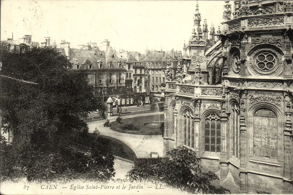 Caen — Kirche Saint-Pierre und der Garten — LL. - Vorderseite
