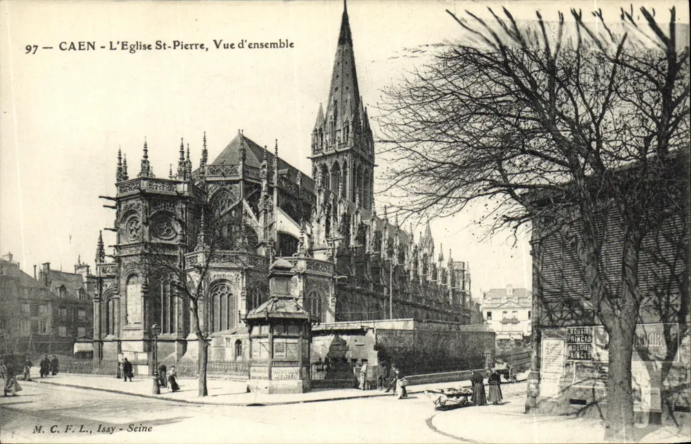 Caen - A Igreja de São Pedro, Vista geral — M. C. F. L., Issy - Sena, n°97 - Frente