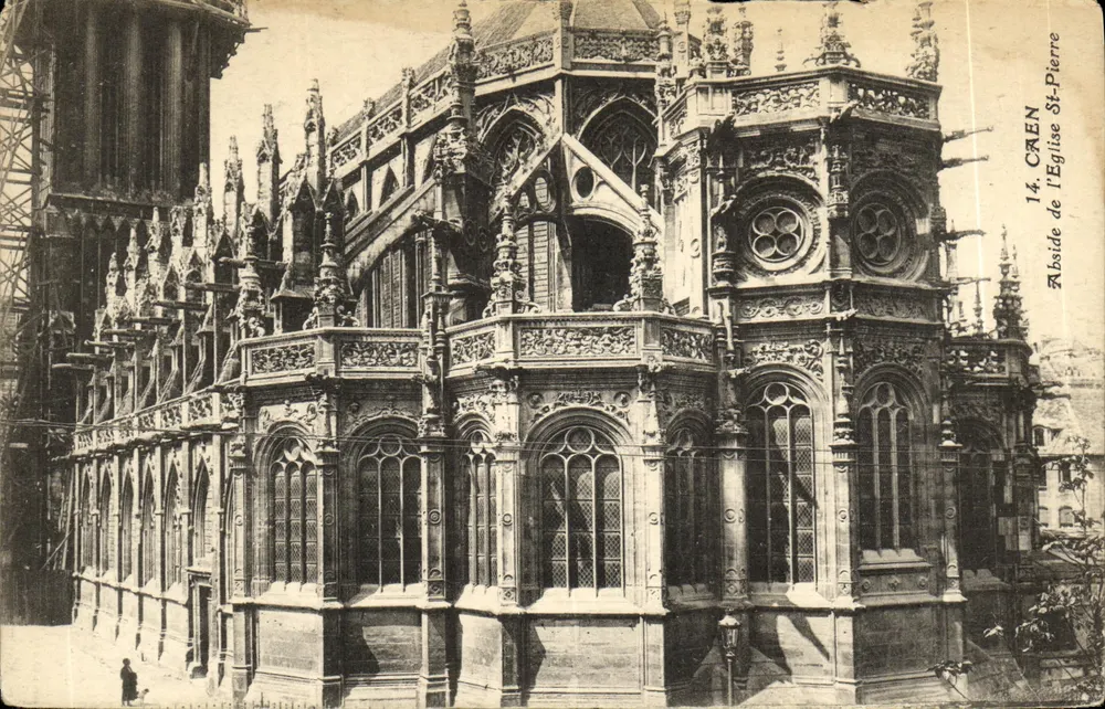 Abside da Igreja de São Pedro — Caen — Editor: A. Lefebvre, n° 14 - Frente