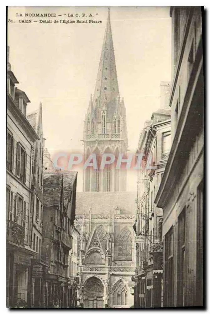 Caen — Detail der Kirche Saint-Pierre — Antike Ansichtskarte Nr. 31 - Vorderseite