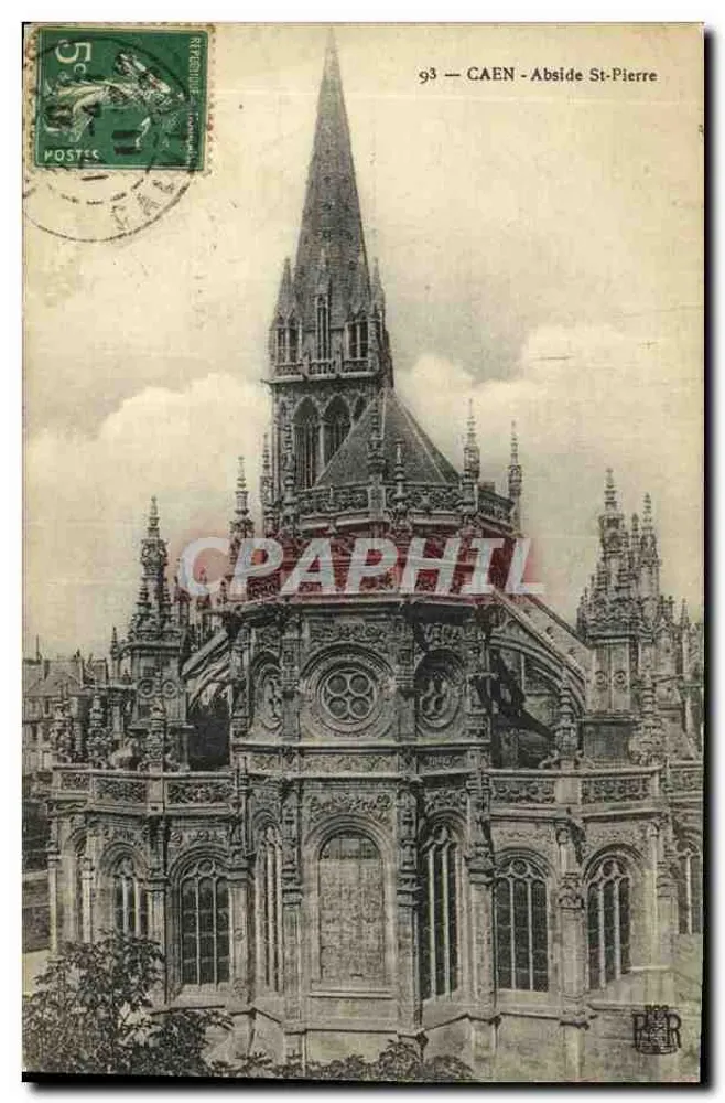 CAEN — Abside Saint-Pierre — éditeur P. R. (imprimé en bas à droite) - Frente
