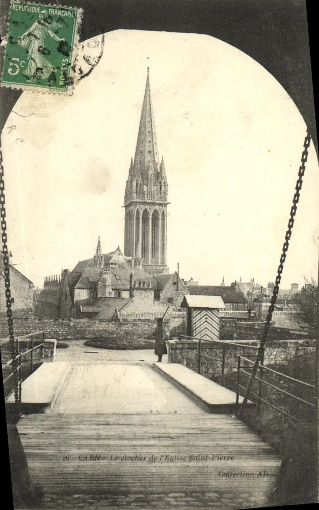 Cain — Le clocher de l'Église Saint-Pierre — Collection AD - Frente