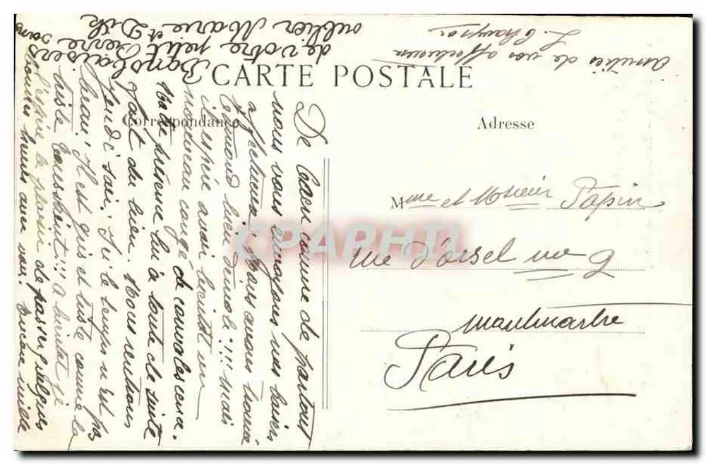CAEN — Der Turm von St-Pierre, Ansicht von der Schlosspforte — Verlag C. L. Béthune-Mouton - Rückseite