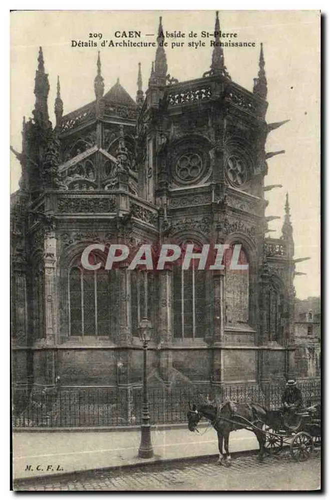 CAEN — Abside di San Pietro — Dettagli di architettura di pura stile Rinascimentale — M. C. F. L. - Recto