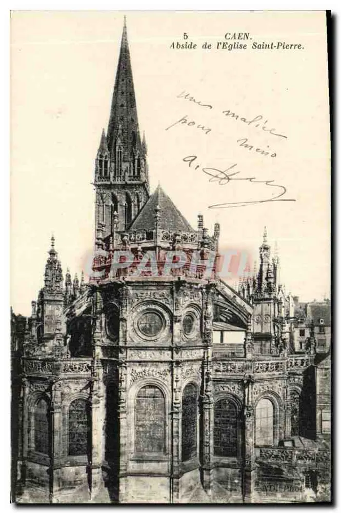 Caen — Abside van de Kerk van Sint-Pieter — IMP. PROT. NEURDEN ET CIE, PARIJS - Voorkant