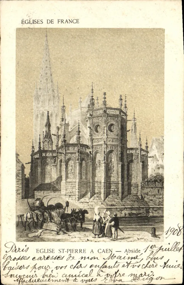 Igreja de São Pedro em Caen — Abside — Igrejas da França - Frente