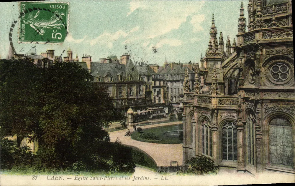 Caen — Kirche Saint-Pierre und die Gärten — LL. — n°87 - Vorderseite