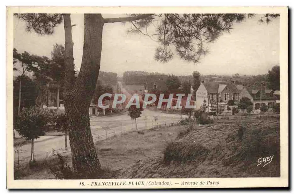 Franceville-Plage (Calvados) — Avenue de Paris — Verlag Saby, Nr. 48 - Vorderseite