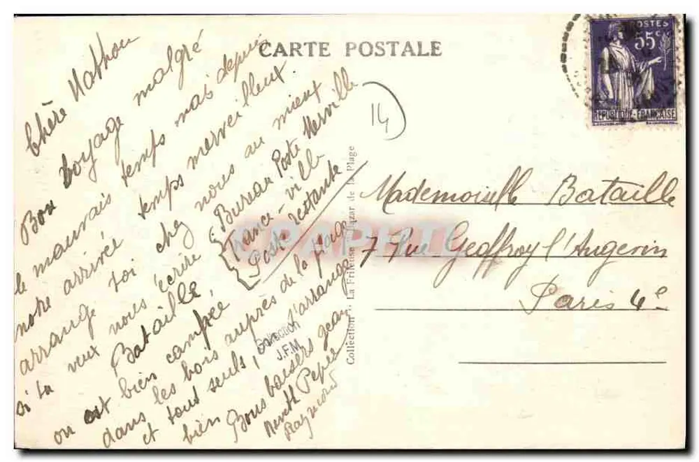 Franceville-Plage (Calvados) — Avenue de Paris — Verlag Saby, Nr. 48 - Rückseite