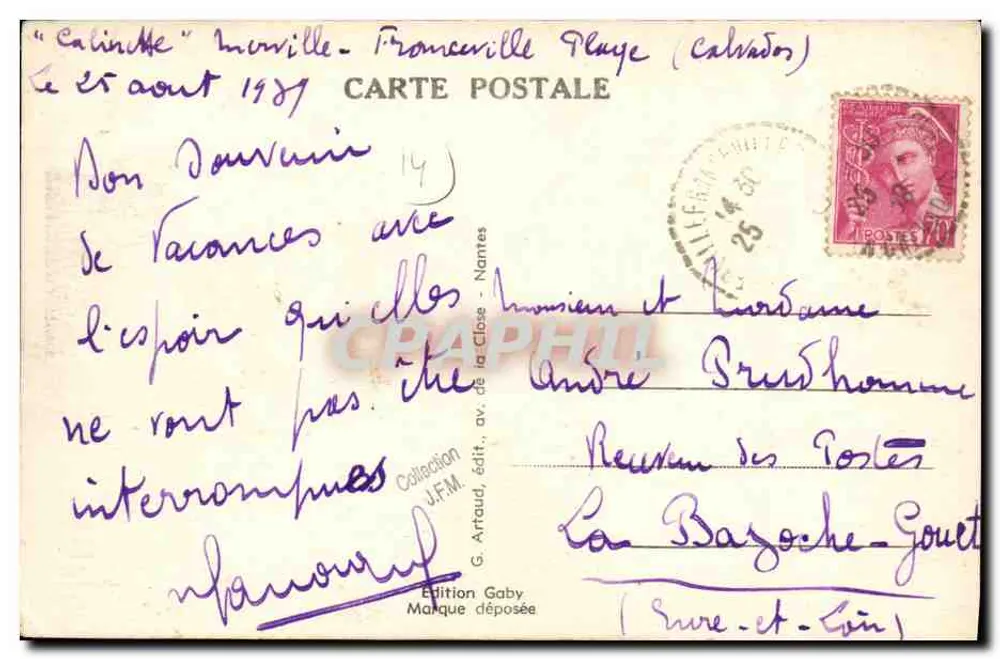Franceville-Plage (Calvados) — Die Bucht — Édition Gaby - Rückseite