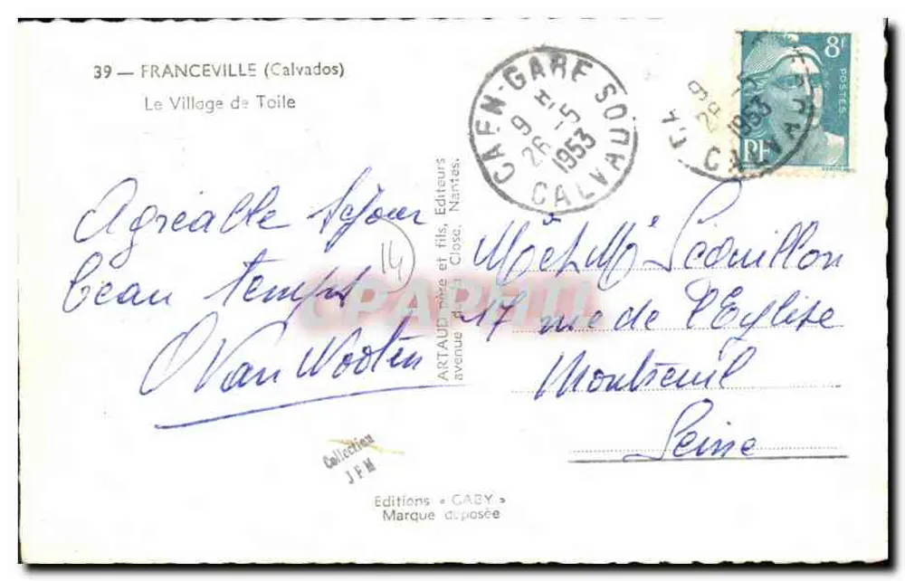Das Dorf aus Stoff — Franceville (Calvados) — Editions GABY - Rückseite
