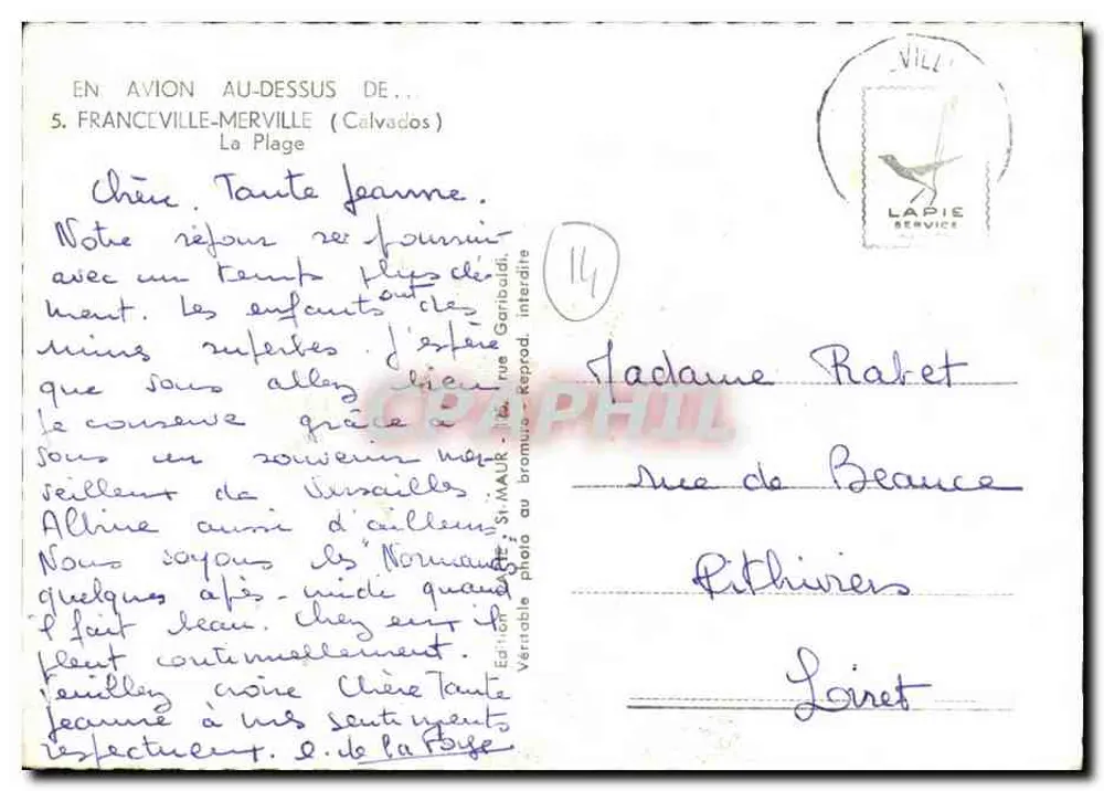 Franceville-Merville — Die Strände — Edition Lapie - Rückseite