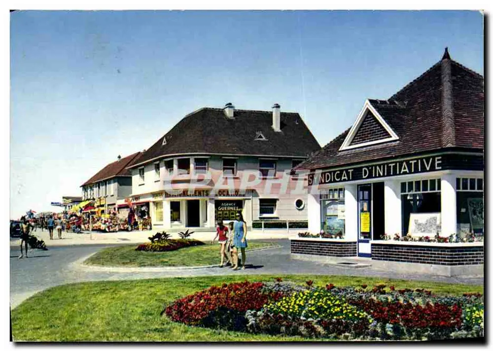 Franceville-Plage — Ansicht der Place mit Agentur Guerchillet und Tourismusverein — Verleger Artaud Frères - Vorderseite