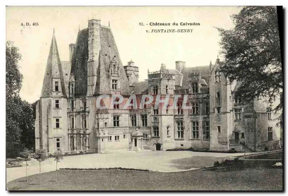 Schlösser des Calvados — Fontaine-Henry — Verleger A. Dubosq, Nr. 405 - Vorderseite