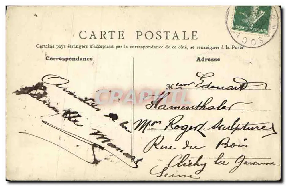 Schattiger Weg zum Schloss — Fontaine-Henry (Calvados) — B.F., PARIS - Rückseite
