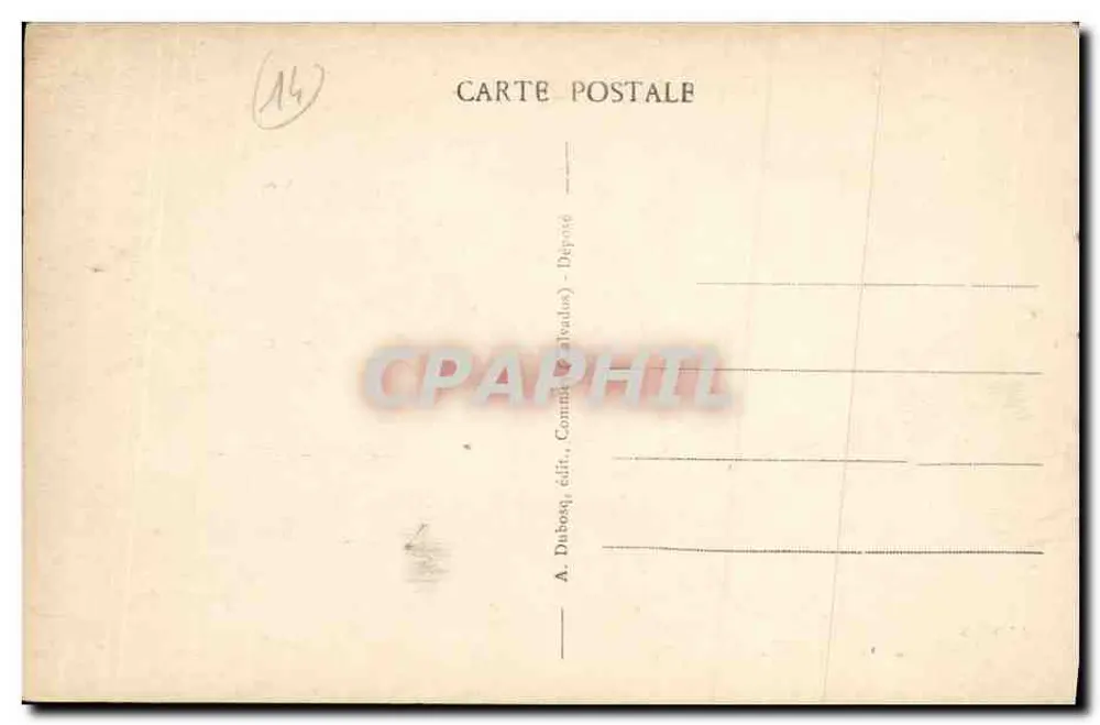 Schlösser von Calvaïdos — Der Vestibül — A. Duboq, Verleger, Nr. 95 - Rückseite