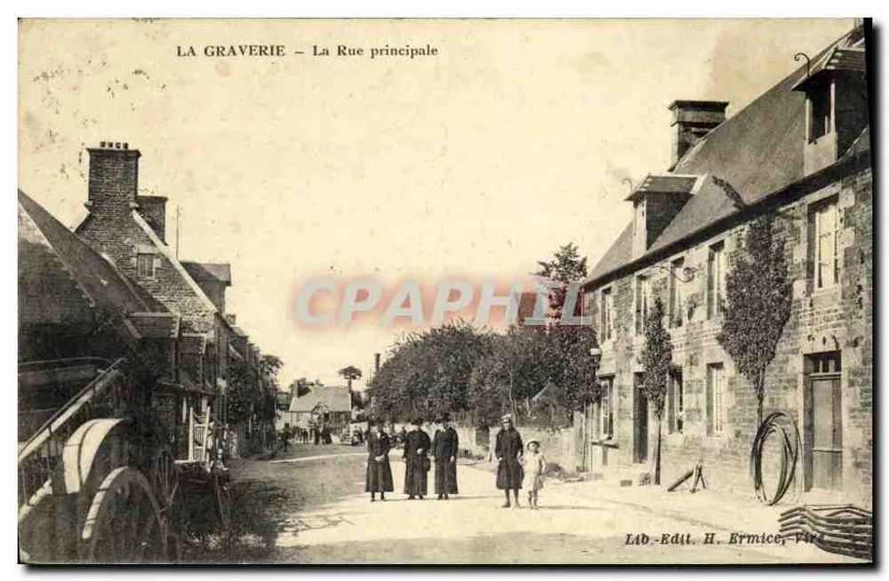 La Graverie — A Rua Principal — Ed. H. Ermice, Fins - Frente