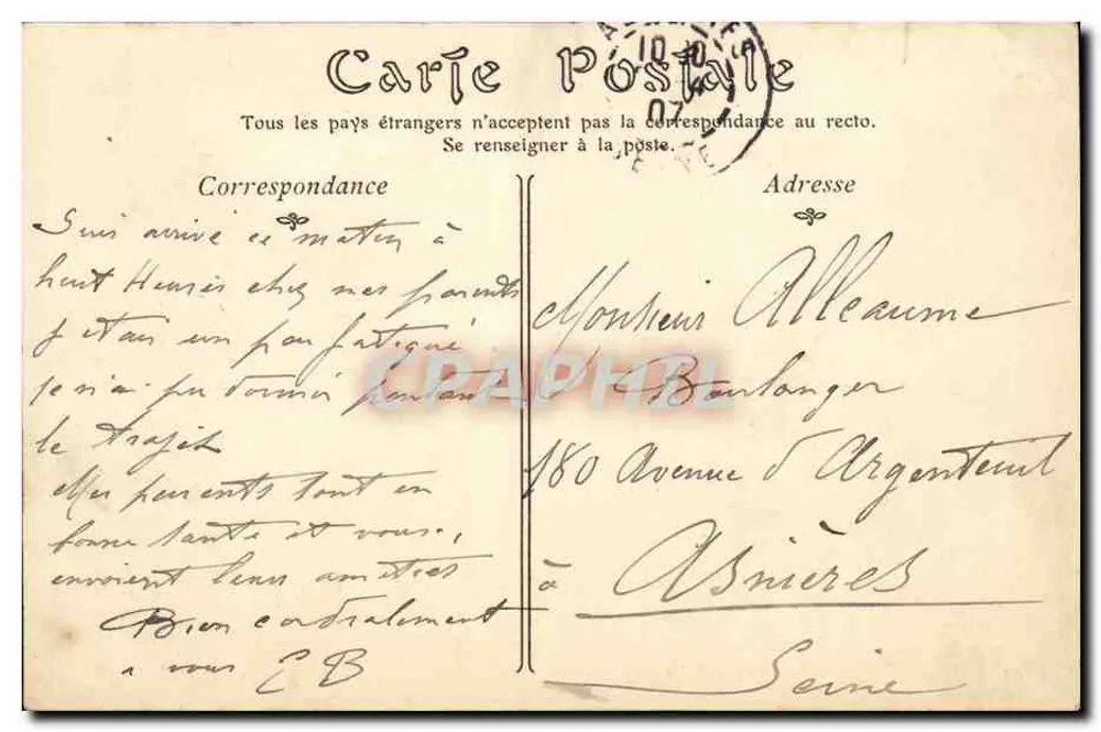 Glos — A Estrada de Orbec — A.G. ND-Phor - Verso