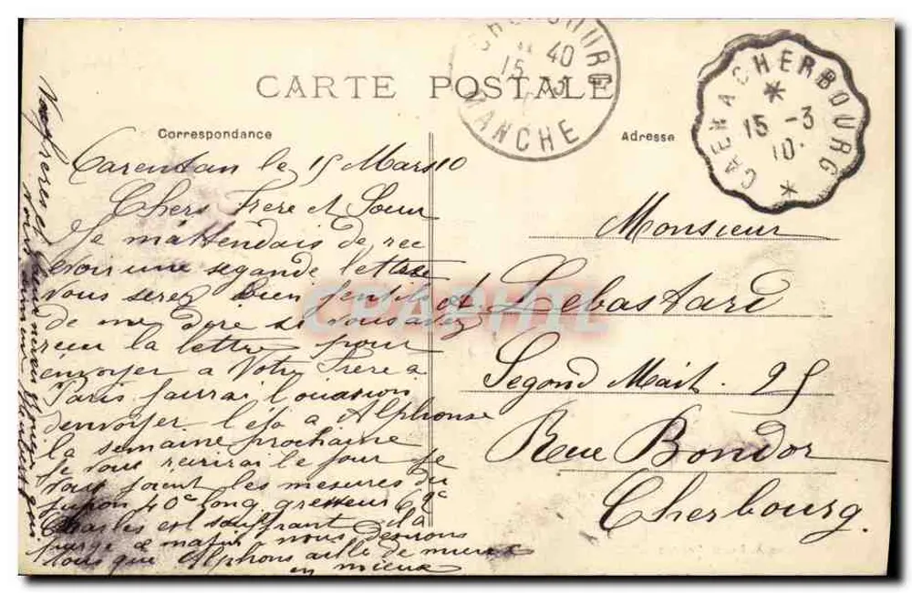 Grandcamp-les-Bains — Os Quais — Coleção A. Louis, Bayeux - Verso