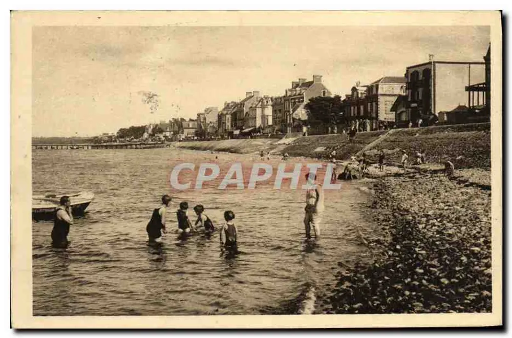 Grandcamp-les-Bains — Praia e banhistas — A. Dubos, editor, n°6 - Frente
