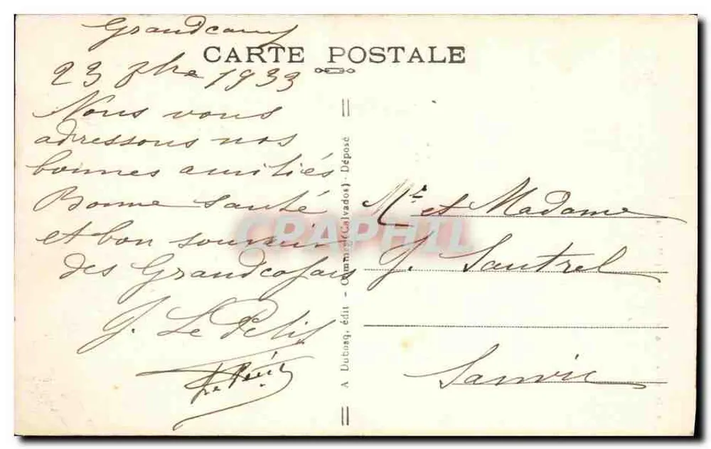 Grandcamp-les-Bains — A Igreja — A. D. 31, editor Dubourg - Verso