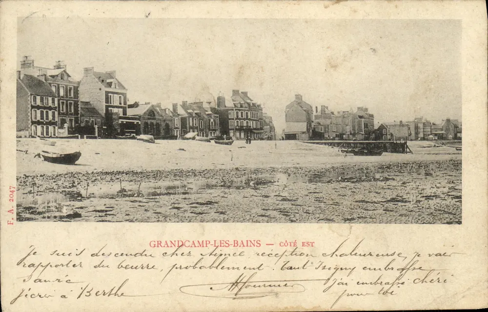 Grandcamp-les-Bains — Côté Est — Éditeur E.A. 2047 - Frente