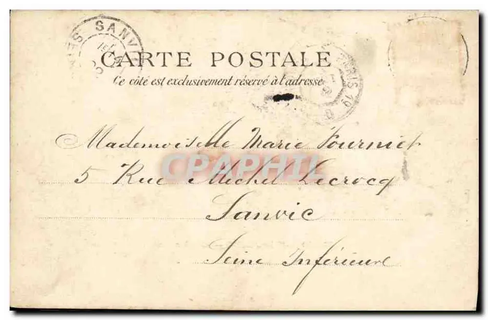 Grandcamp-les-Bains — Côté Est — Éditeur E.A. 2047 - Verso