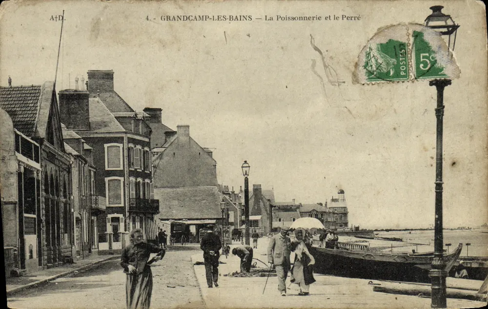 Grandcamp-les-Bains — La Poissonnerie et le Perré — A+F.D. n°4 - Vorderseite