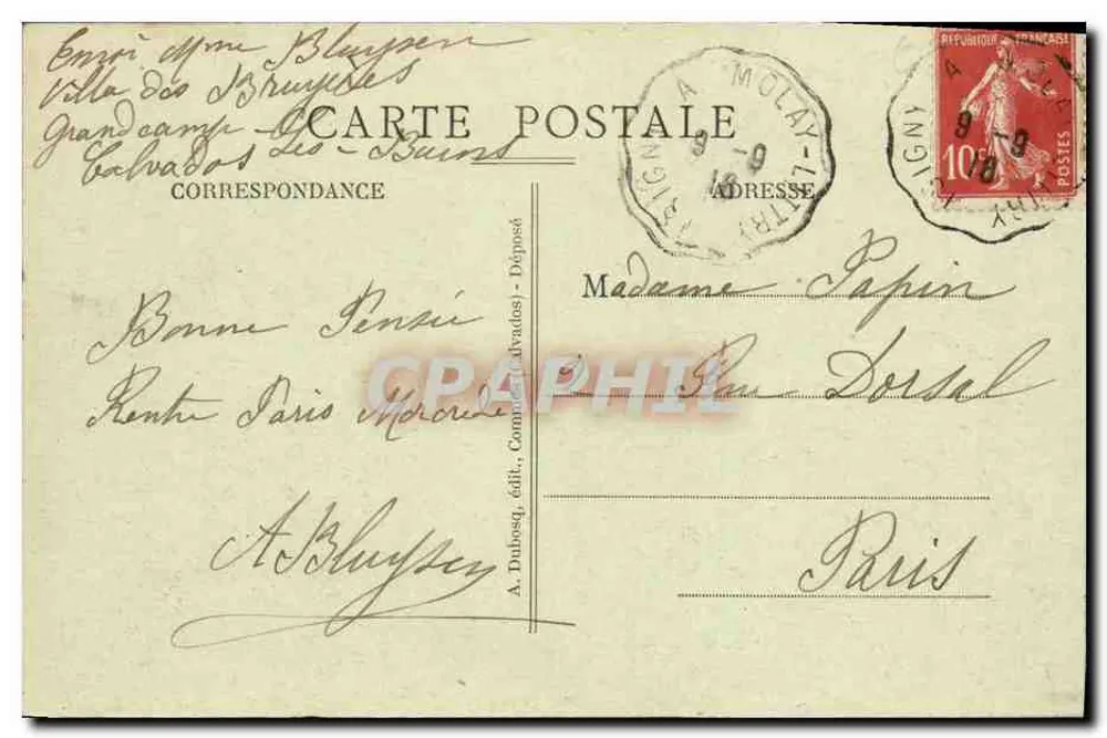 Grandcamp-les-Bains - Die Strände und Villen - Ostseite — A.D. Verlag, Nr. 42 - Rückseite