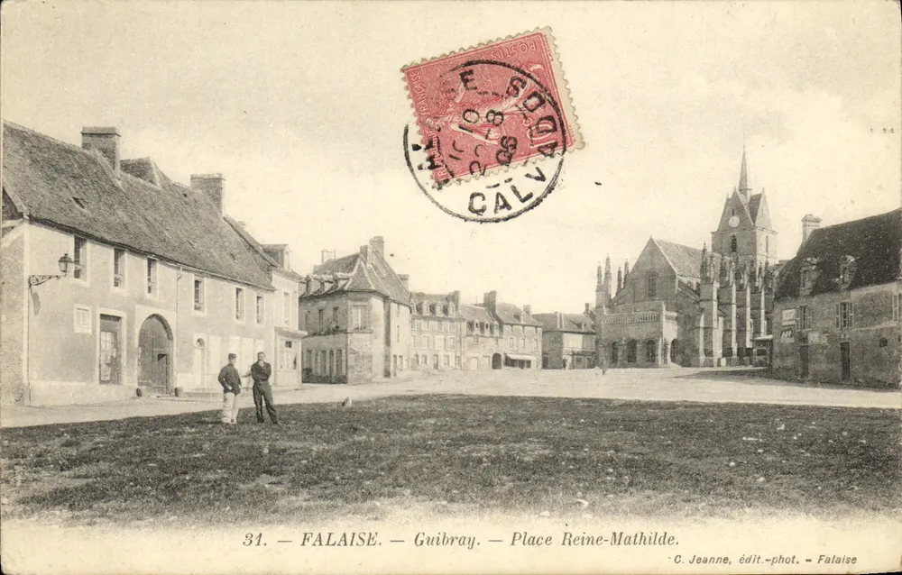 Falaise — Guibray — Praça Rainha-Mathilde — C. Jeanne, editora-fotógrafa Falaise - Frente