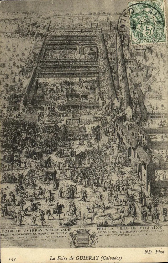 A Feira de GUIBRAY (Calvados) — vista geral de uma feira animada — ND. Fot. n°143 - Frente