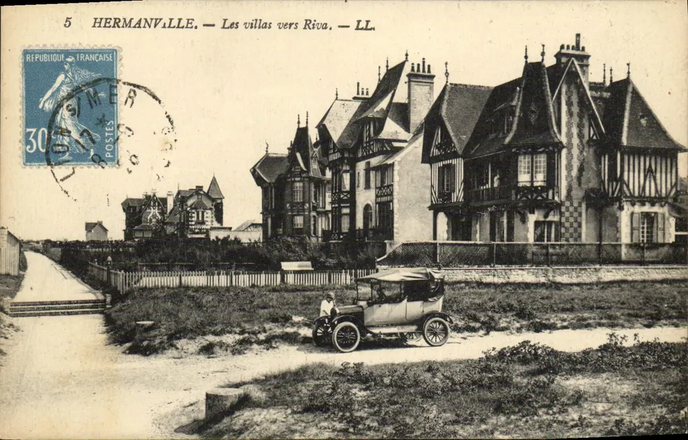 Hermanville — Die Villen in Richtung Riva. — LL. - Vorderseite