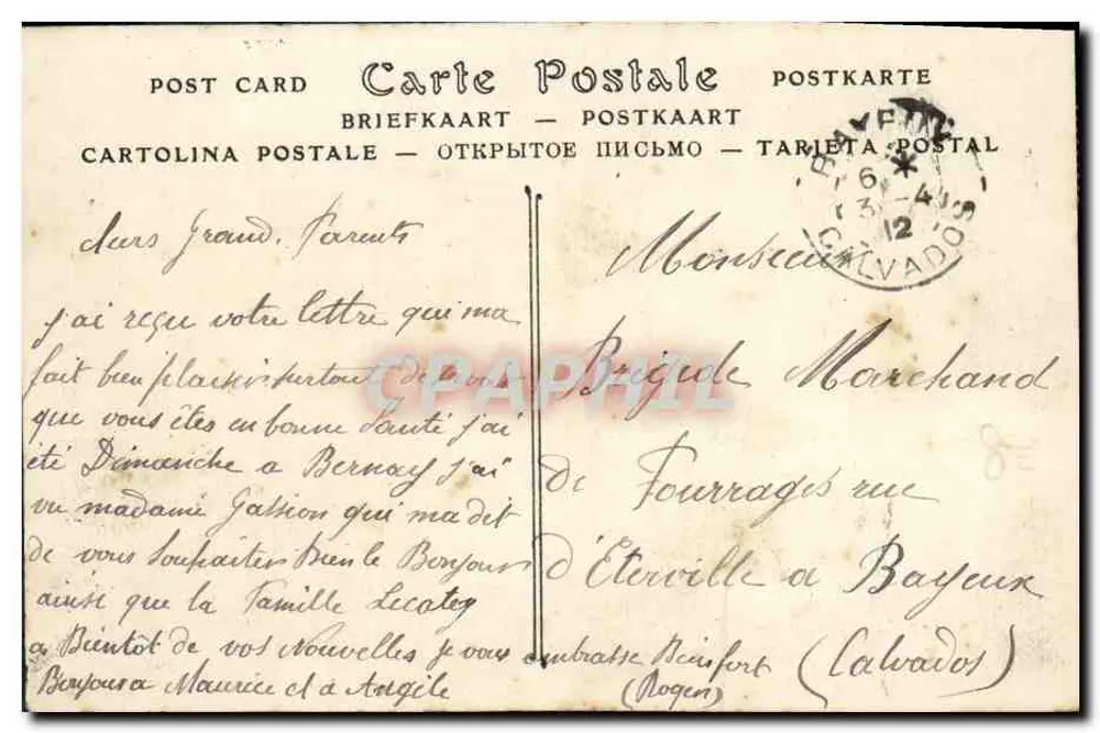 Hermival-Les-Vaux — Casas Normandas — ND Fot. n°359 - Verso